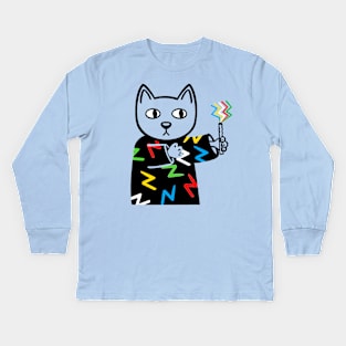 Disabled pride cat Kids Long Sleeve T-Shirt